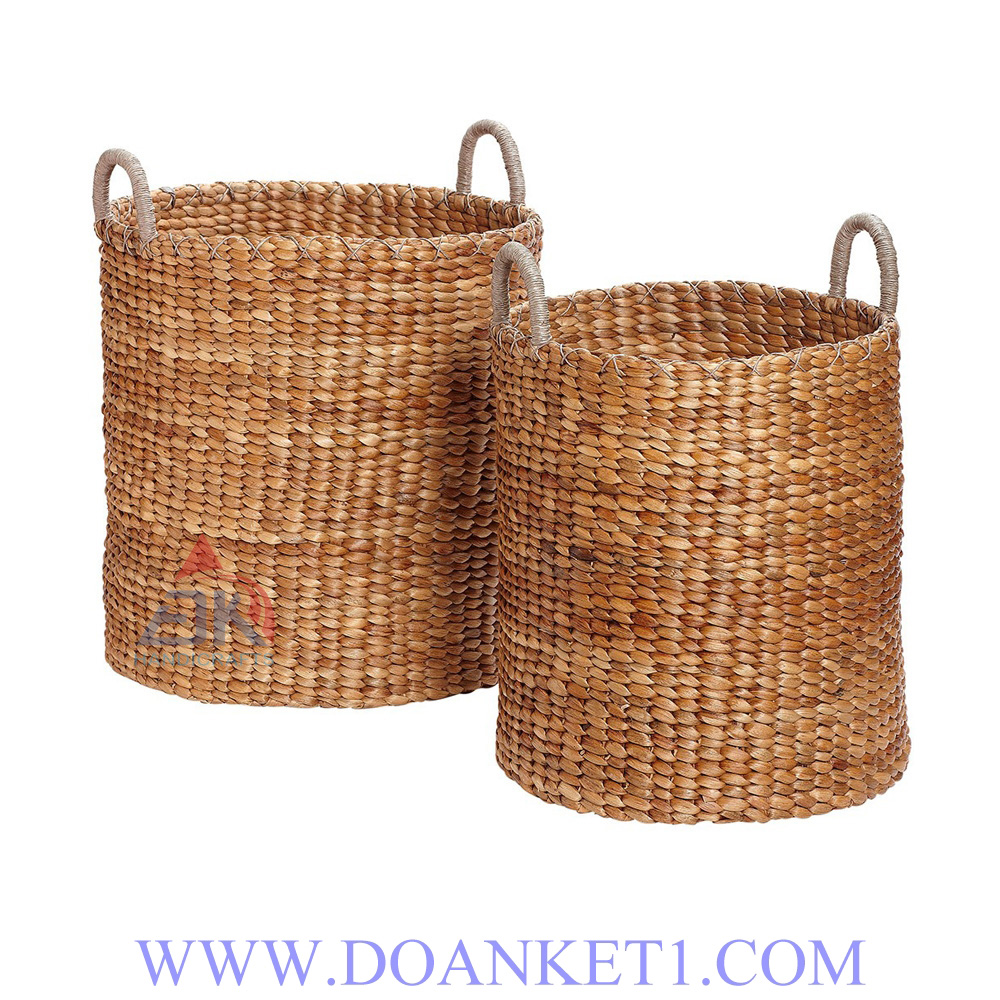 Water Hyacinth Basket S/2 # DK257