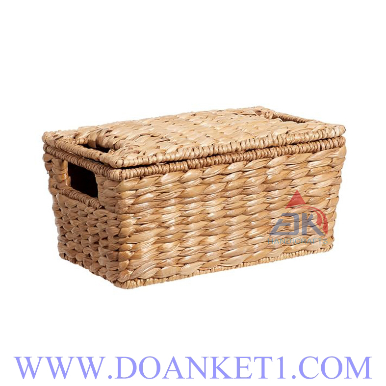 Water Hyacinth Basket S/2 # DK301