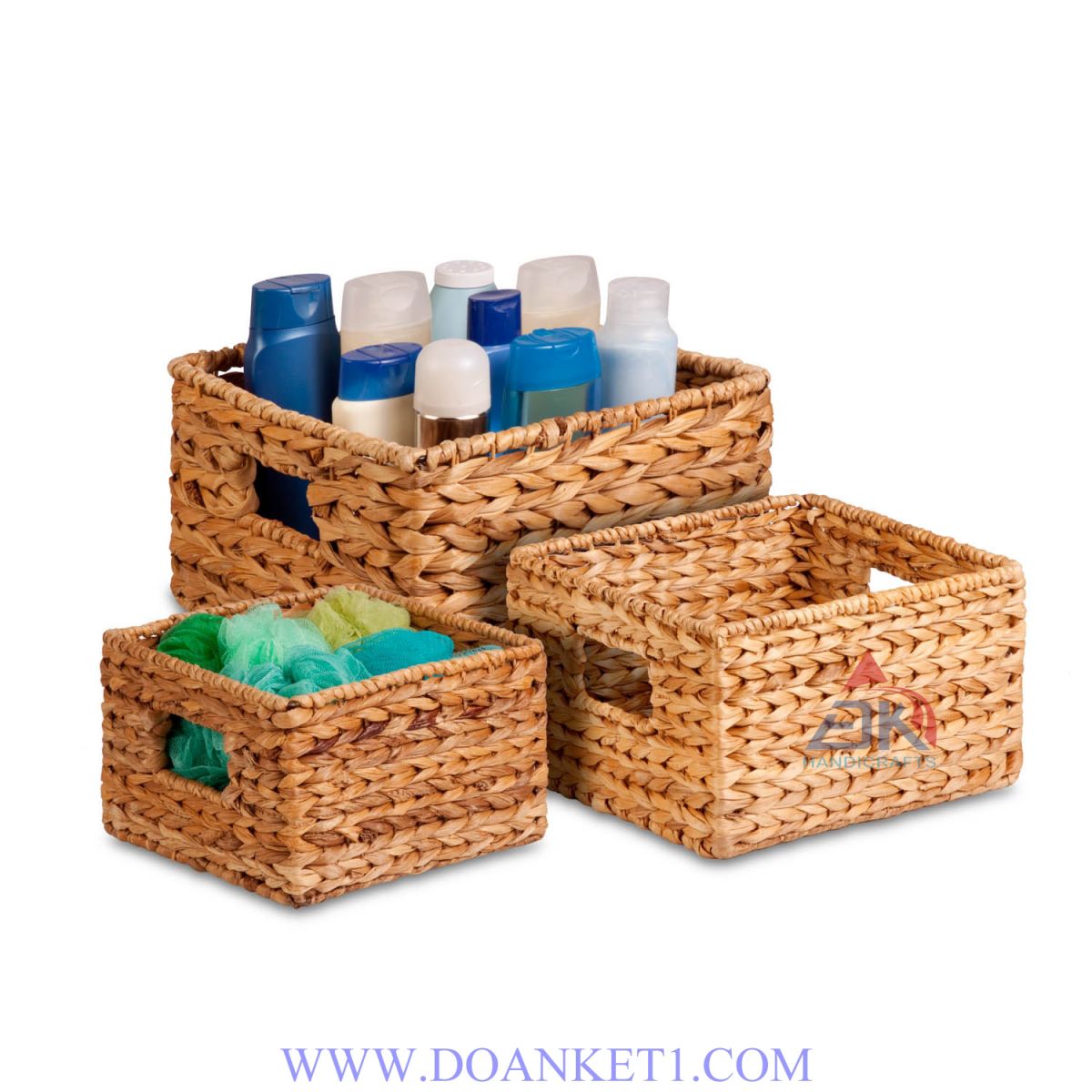 Water Hyacinth Basket S/3 # DK306