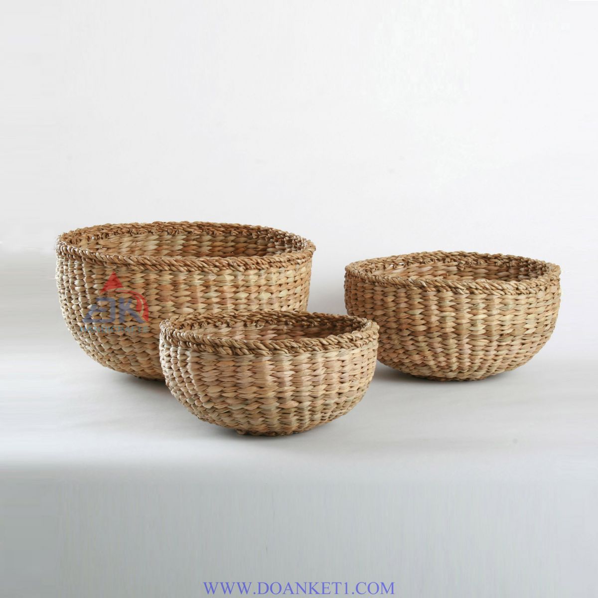 Water Hyacinth Basket S/3 # DK307