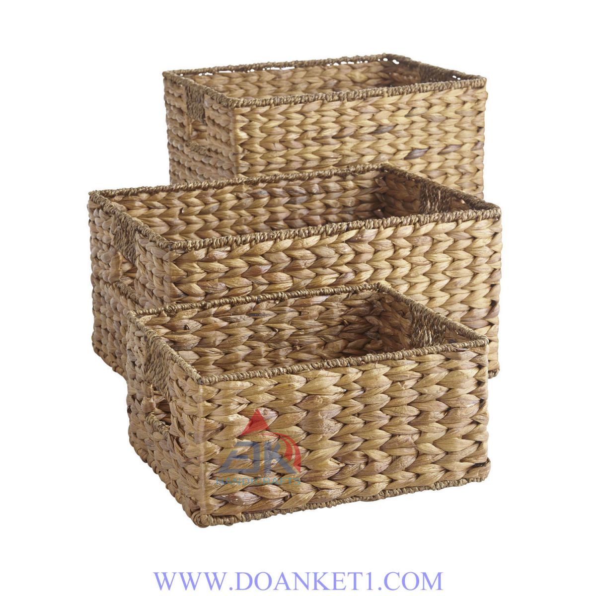 Water Hyacinth Basket S/3 # DK308