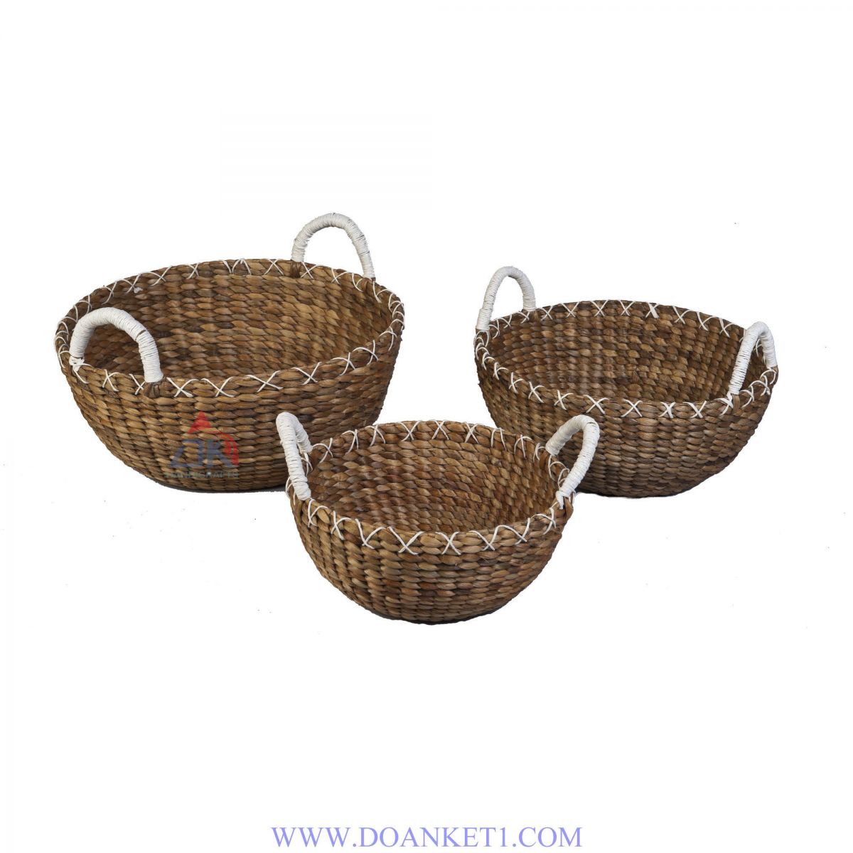 Water Hyacinth Basket S/3 # DK344