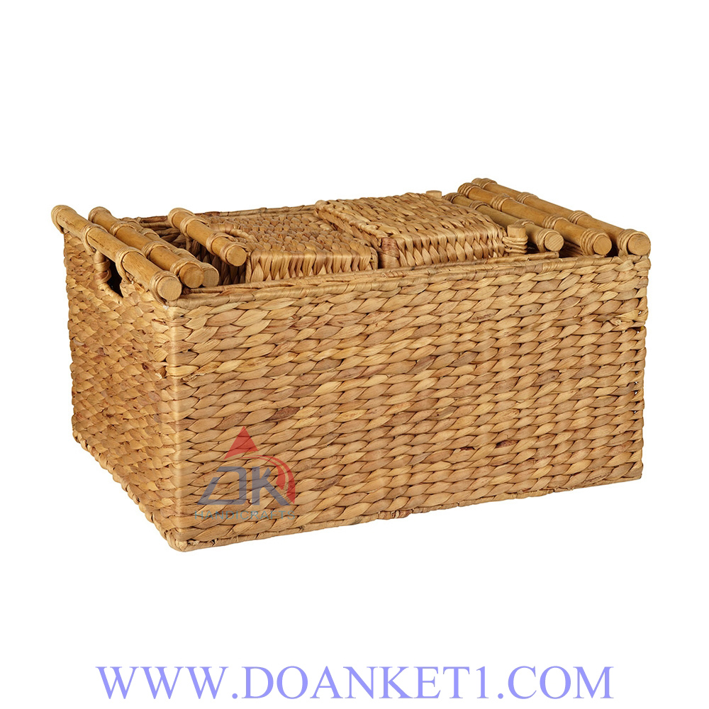 Water Hyacinth Basket S/3 # DK354