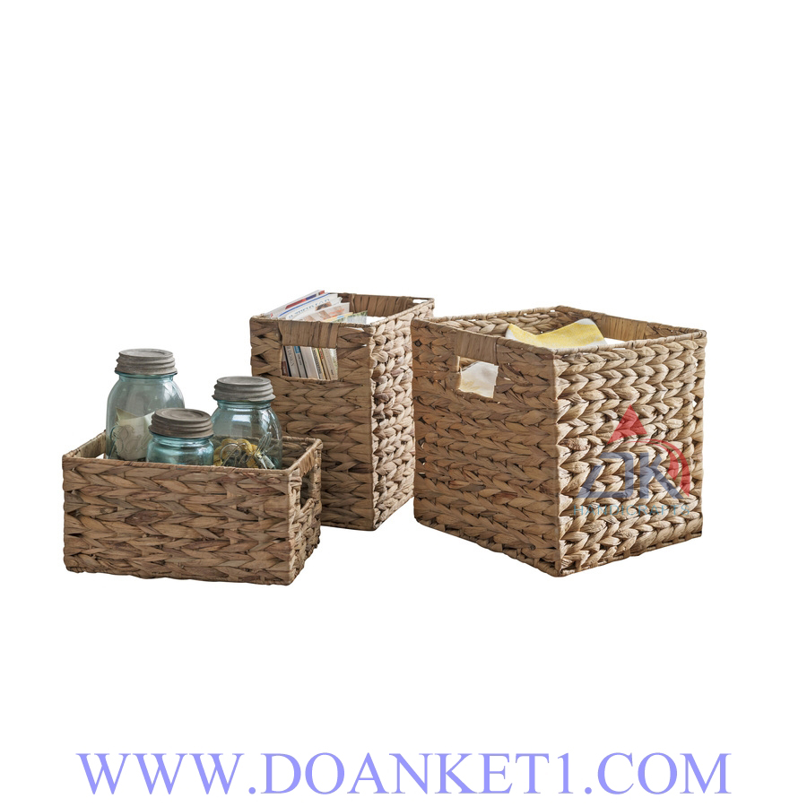 Water Hyacinth Basket S/3 # DK395