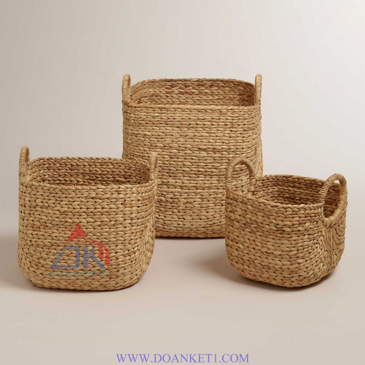 Water Hyacinth Basket S/3 # DK397
